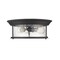Z-Lite Sonna 3 Light Flush Mount, Matte Black And Clear Seedy 727F16-MB - alternate 3